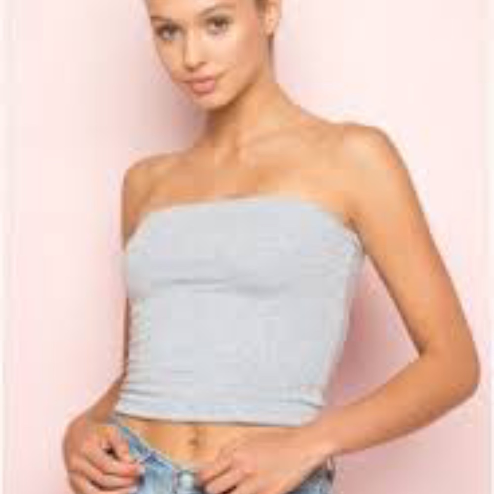 Brandy Melville Classic Tube Top in Gray
